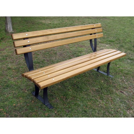 TYPE 3007 BENCH STEEL – WOOD WITH BACKREST SERIES “LIBRA”