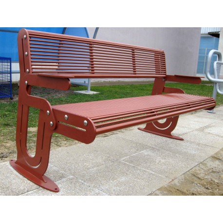 TYPE 3103 BENCH STEEL WITH BACKREST