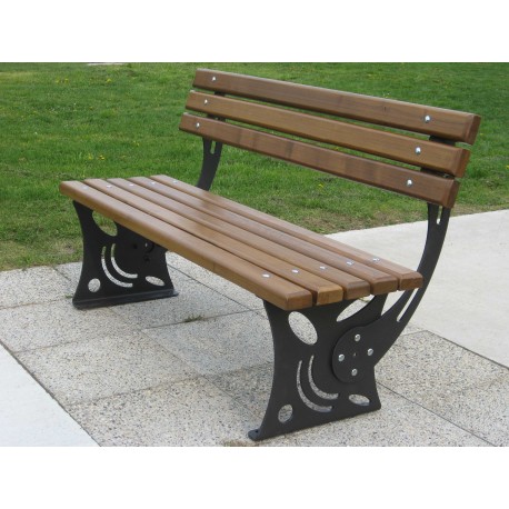 TYPE 3602N BENCH STEEL – WOOD WITH BACKREST SERIES “3600”